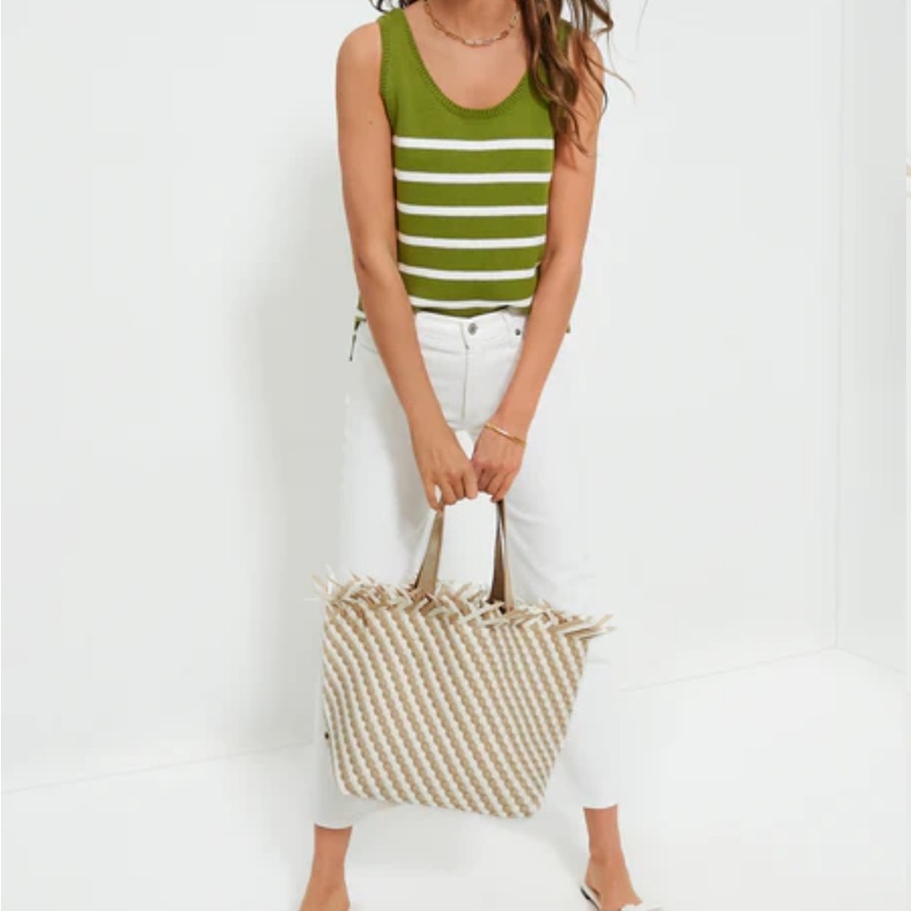 Naghedi Tan and Cream Tote Bag